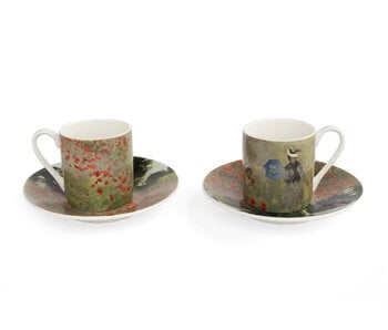 Espresso set , Claude Monet, Veld met klaprozen