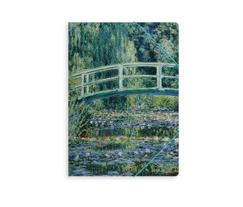 Map met elastische sluiting, Monet, Japanse brug
