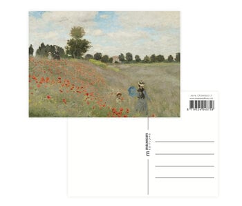 Ansichtkaart, Claude Monet, Veld met klaprozen