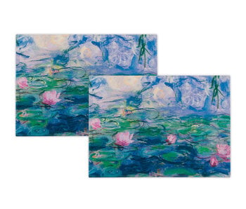 Katoenen placemats - set van 2 - Monet, Waterlelies